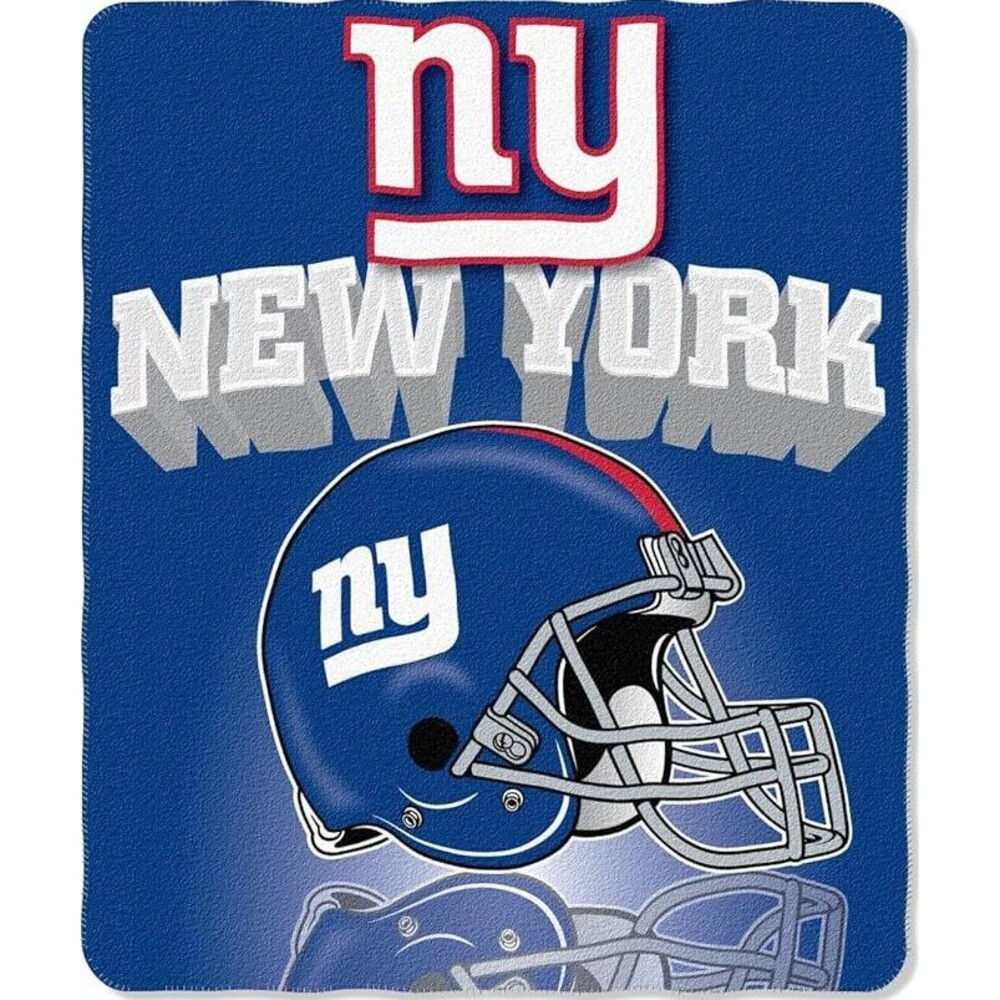 NFL Teams Singular Design Large Soft Fleece Throw Blanket 50 x 60 Blue New York